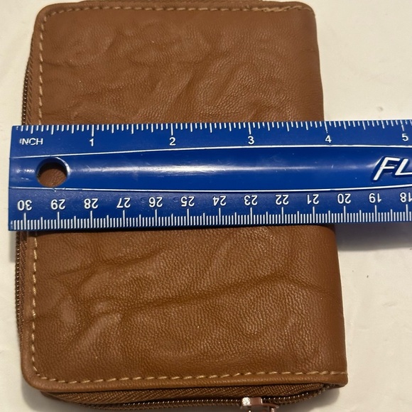Strada Polyvinyl Brown Small Zip Wallet - Picture 6 of 6